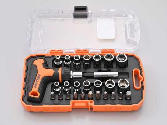 27-Piece Mini Tool Set (with Ratchet T-Handle) Imperial & Metric Sizes
