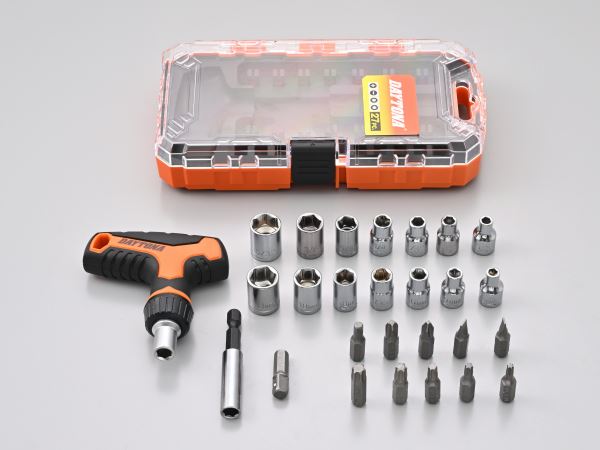 27-Piece Mini Tool Set (with Ratchet T-Handle) Imperial & Metric Sizes
