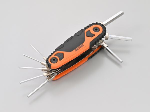 Hex key set with angle lock, metric sizes