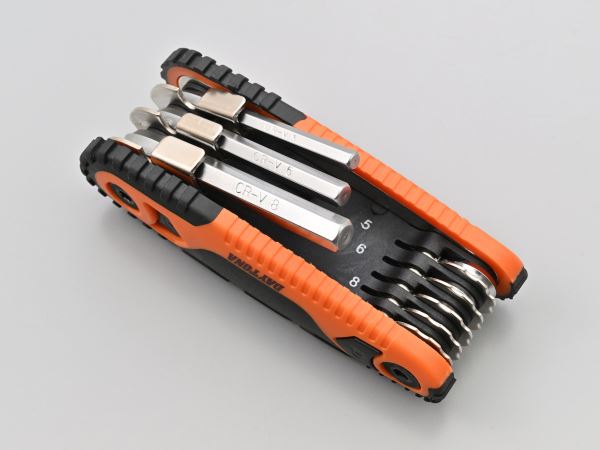 Hex key set with angle lock, metric sizes
