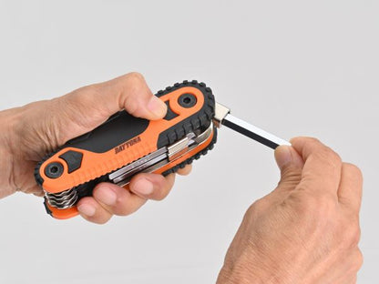 Hex key set with angle lock, metric sizes