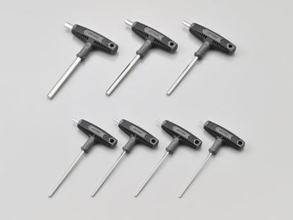 T-handle Hex Key Set, Inch Sizes, 7-piece