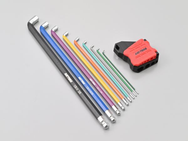 マルチカラー 六角レンチセット ショート インチサイズ 9本セット