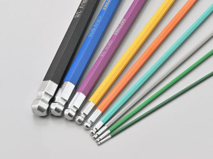 マルチカラー 六角レンチセット ショート インチサイズ 9本セット