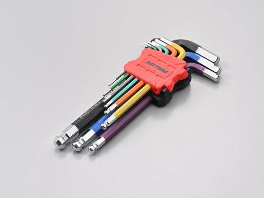 マルチカラー 六角レンチセット ミリサイズ 9本セット