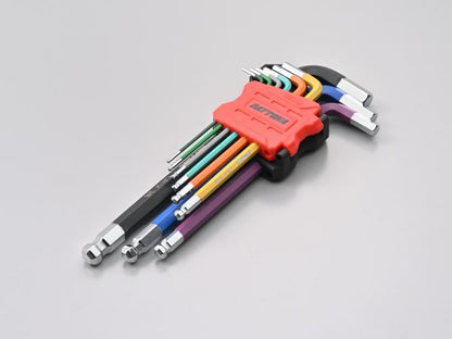 マルチカラー 六角レンチセット インチサイズ 9本セット