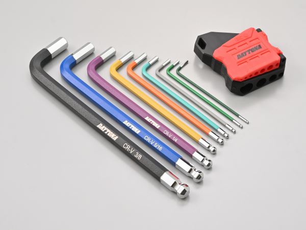 マルチカラー 六角レンチセット インチサイズ 9本セット