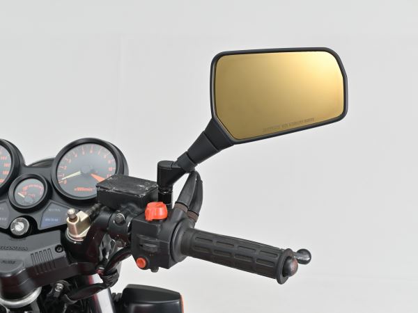ハイビジミラー GXミラー スクエア ゴールド M10正ネジ 片側1個入り