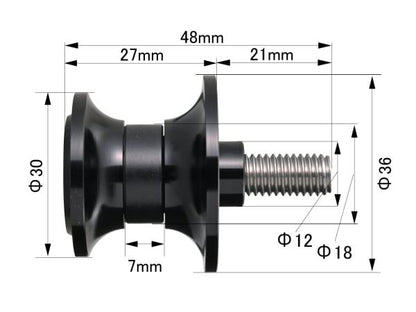Swingarm Spool Nylon Grip M8 Black
