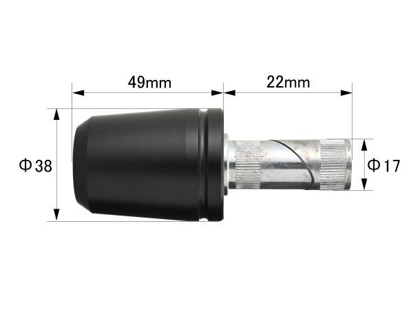 超ヘビーウエイトバーエンド SUZUKI車 汎用ハンドル 内径Φ17-Φ19 445g 左右セット 汎用