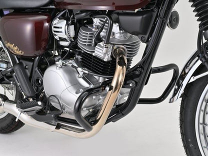 Pipe Engine Guard, Gloss Black, Pipe Diameter Φ25.4, Left and Right Set, MEGURO S1 W230