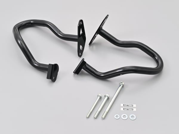 Pipe Engine Guard, Gloss Black, Pipe Diameter Φ25.4, Left and Right Set, MEGURO S1 W230