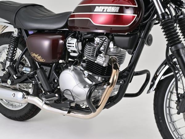 Pipe Engine Guard, Gloss Black, Pipe Diameter Φ25.4, Left and Right Set, MEGURO S1 W230