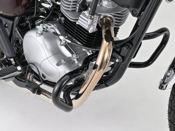 Pipe Engine Guard, Gloss Black, Pipe Diameter Φ25.4, Left and Right Set, MEGURO S1 W230