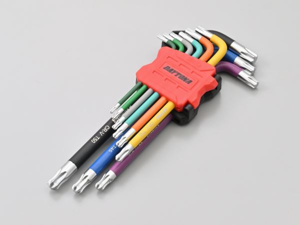 Multicolor Hexalobular (Torx) Wrench Set, 9-piece, Multicolor