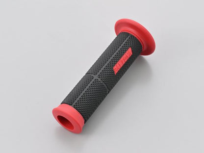 Grippy Grip GG-DUAL-BASE2 Through-hole Ends Black/Red, 123mm Length, for Φ22.2 Handlebars