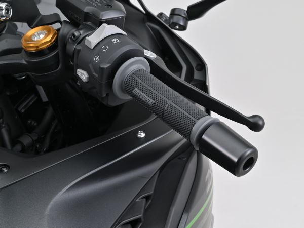 グリッピー グリップ  GG-DUAL-BASE2 エンド貫通 ブラック/グレー 全長123mm Φ22.2ハンドル用