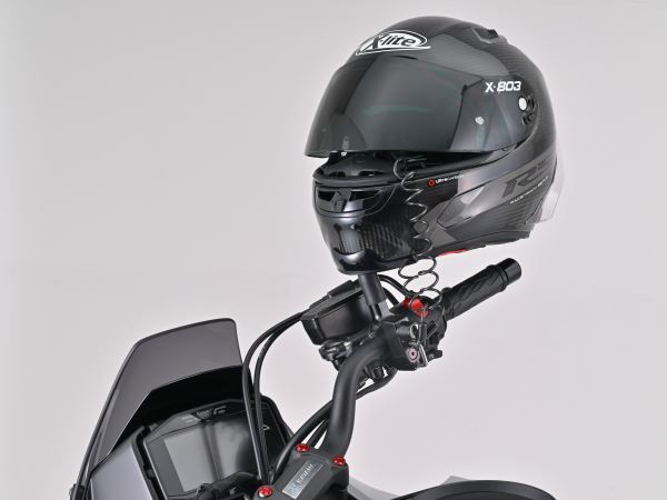 ヘルメットホルダー マスターシリンダークランプタイプ ミラーホルダー付き 汎用