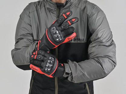 HBG-053 スポーツメッシュグローブ ブラック/レッド