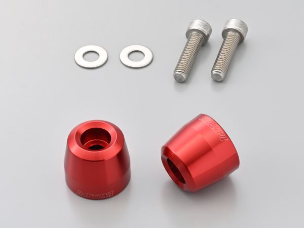 Aluminum Billet Bar End for OEM Handlebar, Surface Type, Kawasaki, M8, Red