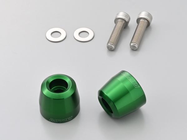 Aluminum Billet Bar Ends for OEM Handlebars, Surface Type, Kawasaki M8, Green