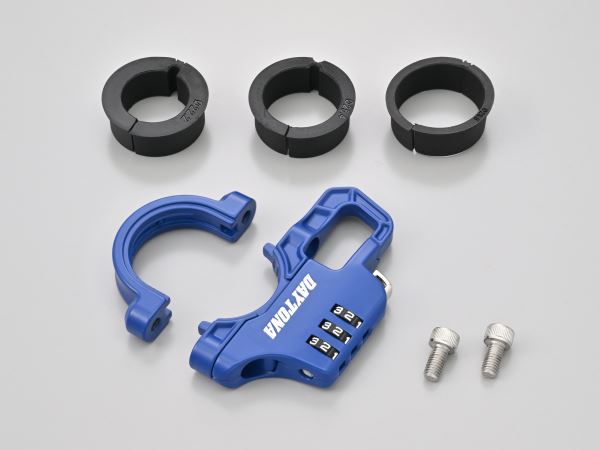 スレンダーヘルメットロック ダイヤルタイプ ブルー 幅12mm