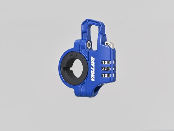 スレンダーヘルメットロック ダイヤルタイプ ブルー 幅12mm