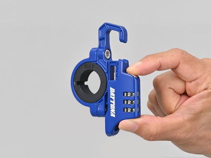 スレンダーヘルメットロック ダイヤルタイプ ブルー 幅12mm