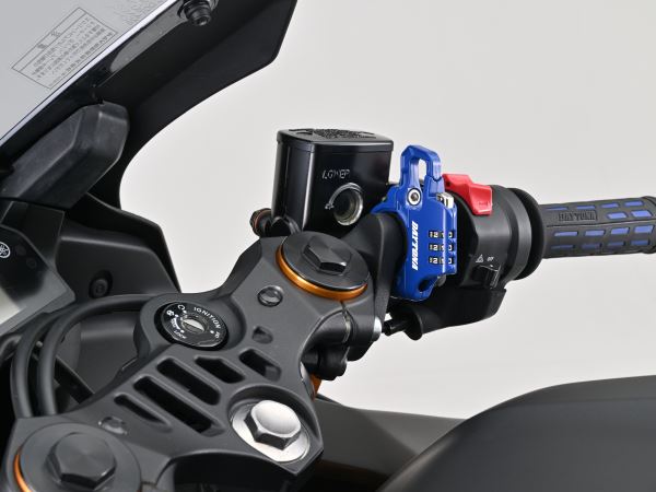 スレンダーヘルメットロック ダイヤルタイプ ブルー 幅12mm