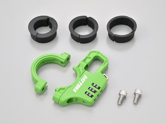 スレンダーヘルメットロック ダイヤルタイプ グリーン 幅12mm