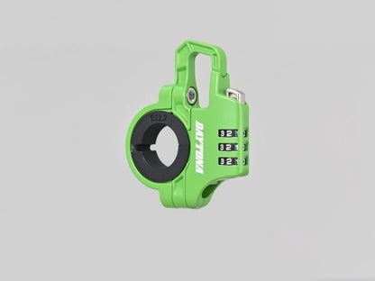 スレンダーヘルメットロック ダイヤルタイプ グリーン 幅12mm
