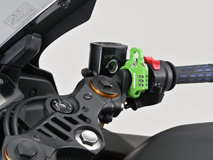 スレンダーヘルメットロック ダイヤルタイプ グリーン 幅12mm