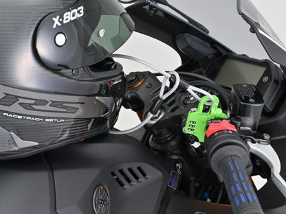 スレンダーヘルメットロック ダイヤルタイプ ケーブル付き グリーン 幅12mm