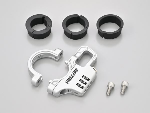 スレンダーヘルメットロック ダイヤルタイプ シルバー 幅12mm