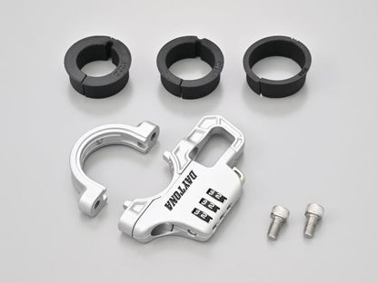 スレンダーヘルメットロック ダイヤルタイプ シルバー 幅12mm