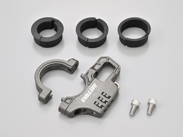 スレンダーヘルメットロック ダイヤルタイプ グレー 幅12mm
