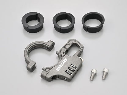 スレンダーヘルメットロック ダイヤルタイプ グレー 幅12mm