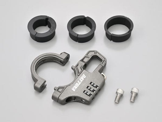 スレンダーヘルメットロック ダイヤルタイプ グレー 幅12mm