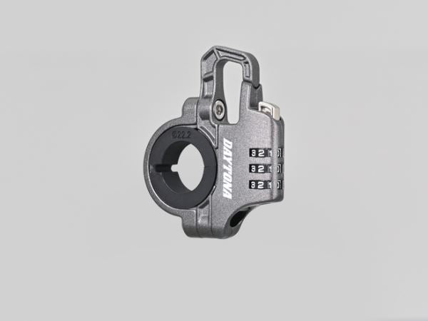 スレンダーヘルメットロック ダイヤルタイプ グレー 幅12mm