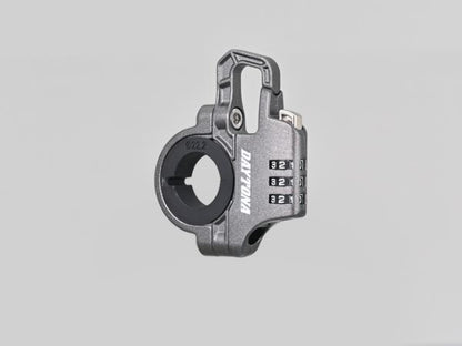 スレンダーヘルメットロック ダイヤルタイプ グレー 幅12mm