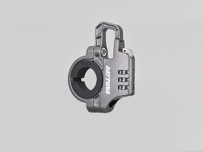 スレンダーヘルメットロック ダイヤルタイプ ケーブル付き グレー 幅12mm