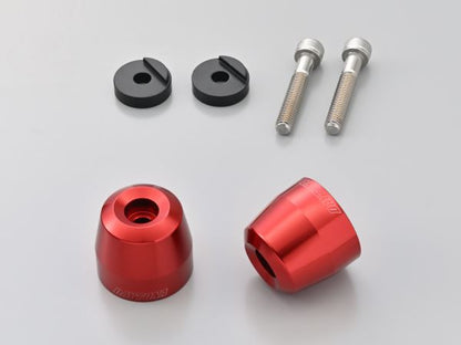 Aluminum Billet Bar End, Surface Type for Yamaha M6 Stock Handlebars, Red