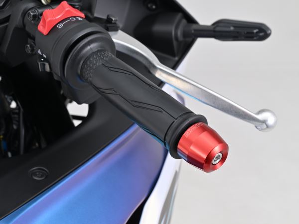 Aluminum Billet Bar End, Surface Type for Yamaha M6 Stock Handlebars, Red