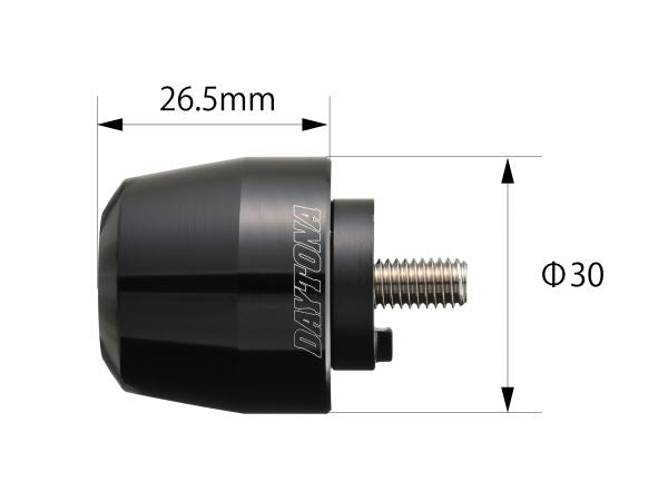 Aluminum Billet Bar End, Surface Type for Yamaha M6 Stock Handlebars, Red