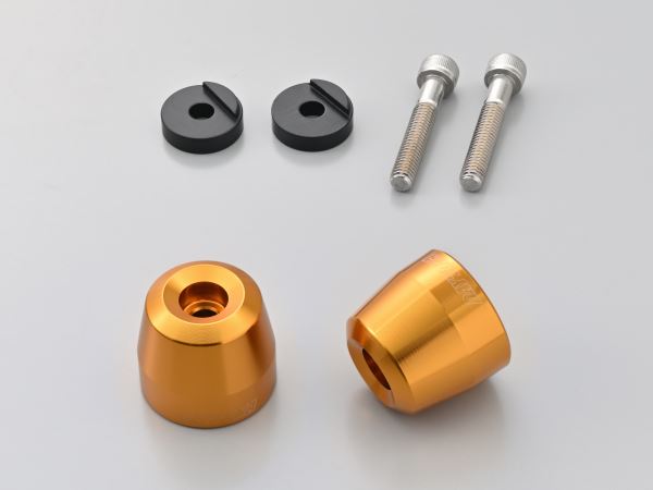 Aluminum Billet Bar Ends, Surface Type for Yamaha Stock Handlebars, M6, Champagne Gold
