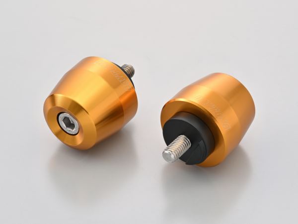 Aluminum Billet Bar Ends, Surface Type for Yamaha Stock Handlebars, M6, Champagne Gold