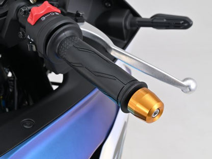 Aluminum Billet Bar Ends, Surface Type for Yamaha Stock Handlebars, M6, Champagne Gold