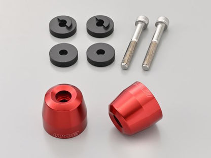 Aluminum Billet Bar Ends for OEM Handlebars, Surface Type, Honda M6, Red