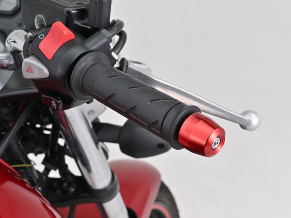 Aluminum Billet Bar Ends for OEM Handlebars, Surface Type, Honda M6, Red