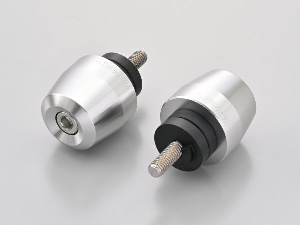 Aluminum Billet Bar Ends for OEM Handlebar, Surface Type, Honda M6, Silver